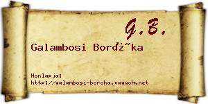 Galambosi Boróka névjegykártya
